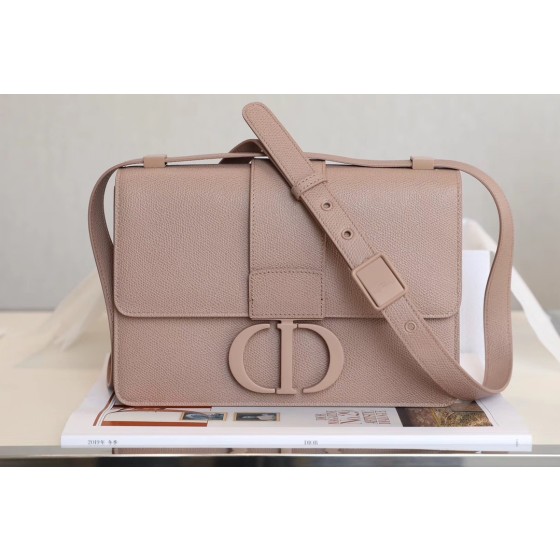 Montaigne palm print cow leather flap bag